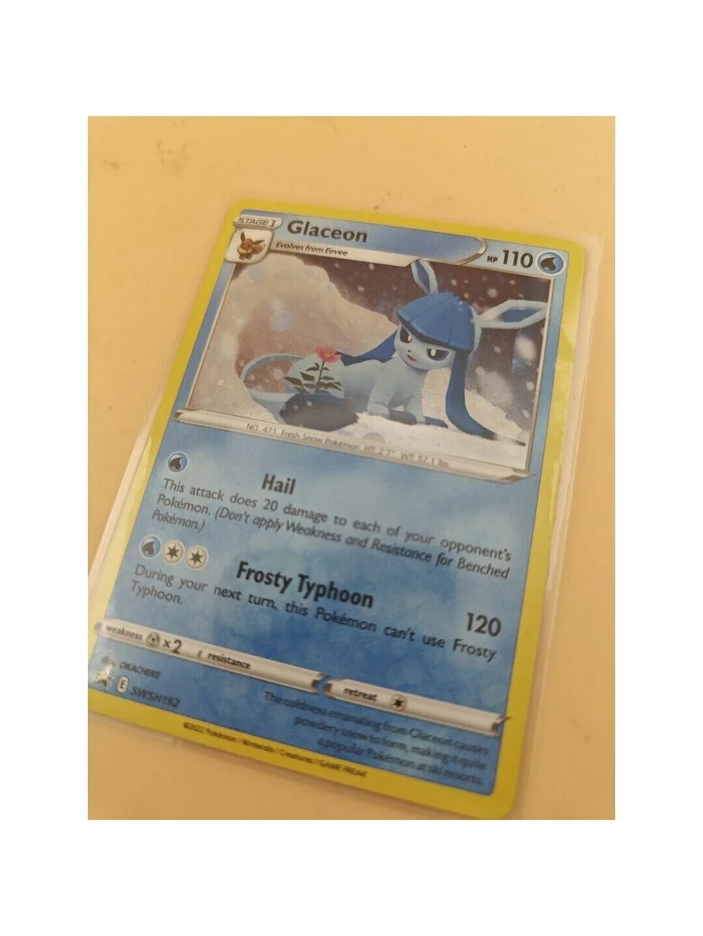 Pokemon Glaceon SWSH192 Holo Promo Sword & Shield Promo Near Mint